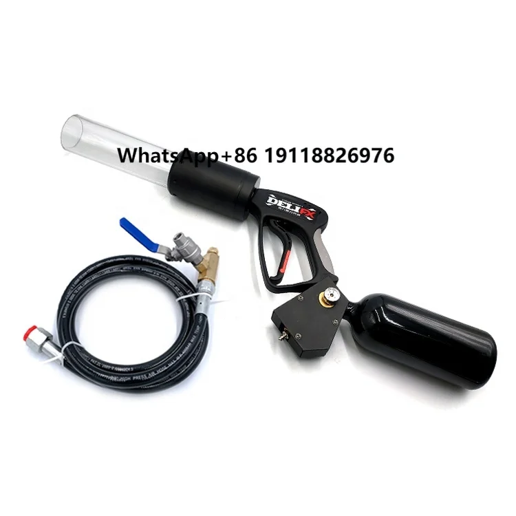 

DELIFX 20meter Shoot Distance Cannon De Tee-shirts Come With 2m Hose and Small Nitrogen Bottle T-shirt Launcher for Indoor Event