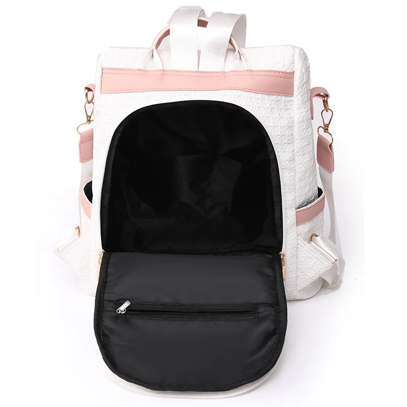 2023 nova mochila feminina designer de alta qualidade macio náilon simples moda mochila grande capacidade anti roubo bolsa ombro