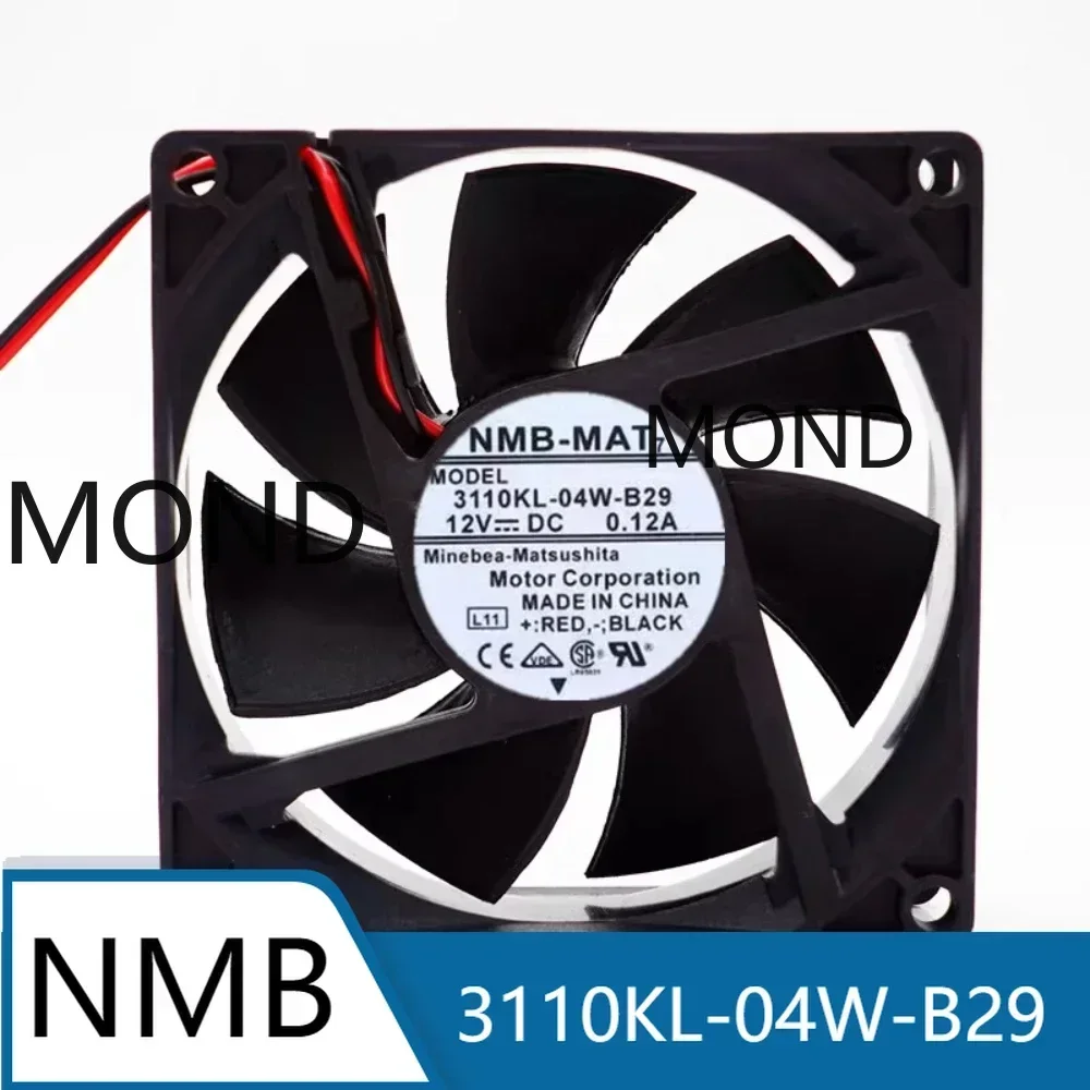 

NMB 3110KL-04W-B29 Cooling Fan 8025 8CM 12V 0.14A Durable Dual Ball Power Supply Server Fan