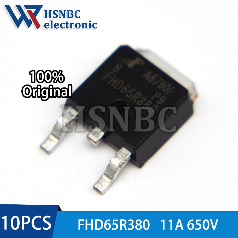 10PCS FHD65R380 65R380 FHD65R380B TO-252 11A 650V Super Junction Power MOSFET Transistor 100% New Original