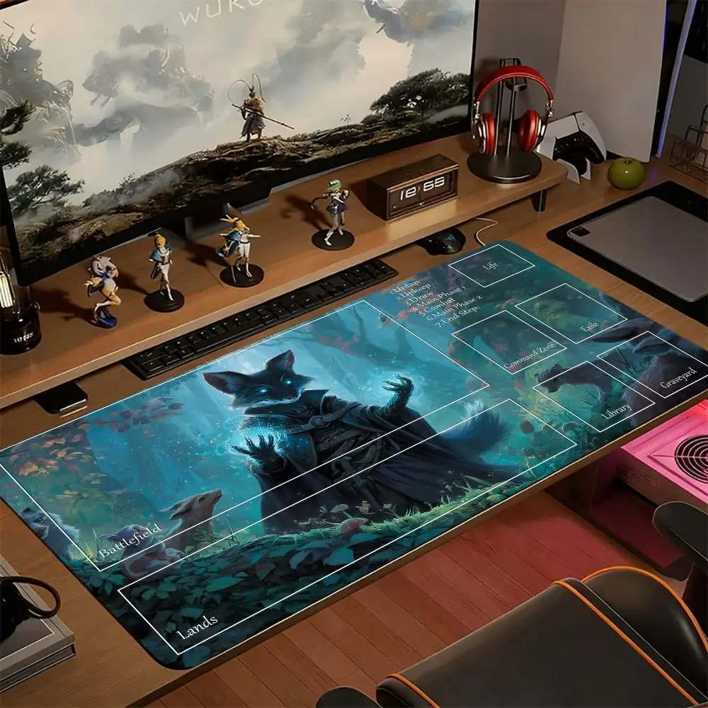 lovely Attractive Cartoon Animals Professional E-sports Game Large Rubber Anti-slip PC Desk Accessories Keyboard Mat Competition