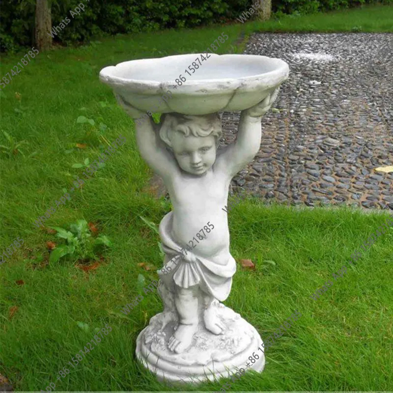Garden figure creative bird feeder flower pot floor garden craft European flower ware garden sculpture ornament