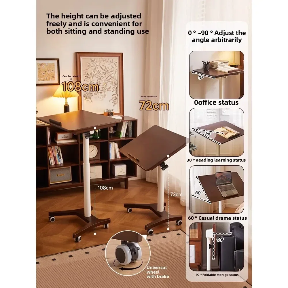 

Movable lifting table Solid wood computer table Bedside Folding desk Study Desk Standing workbench