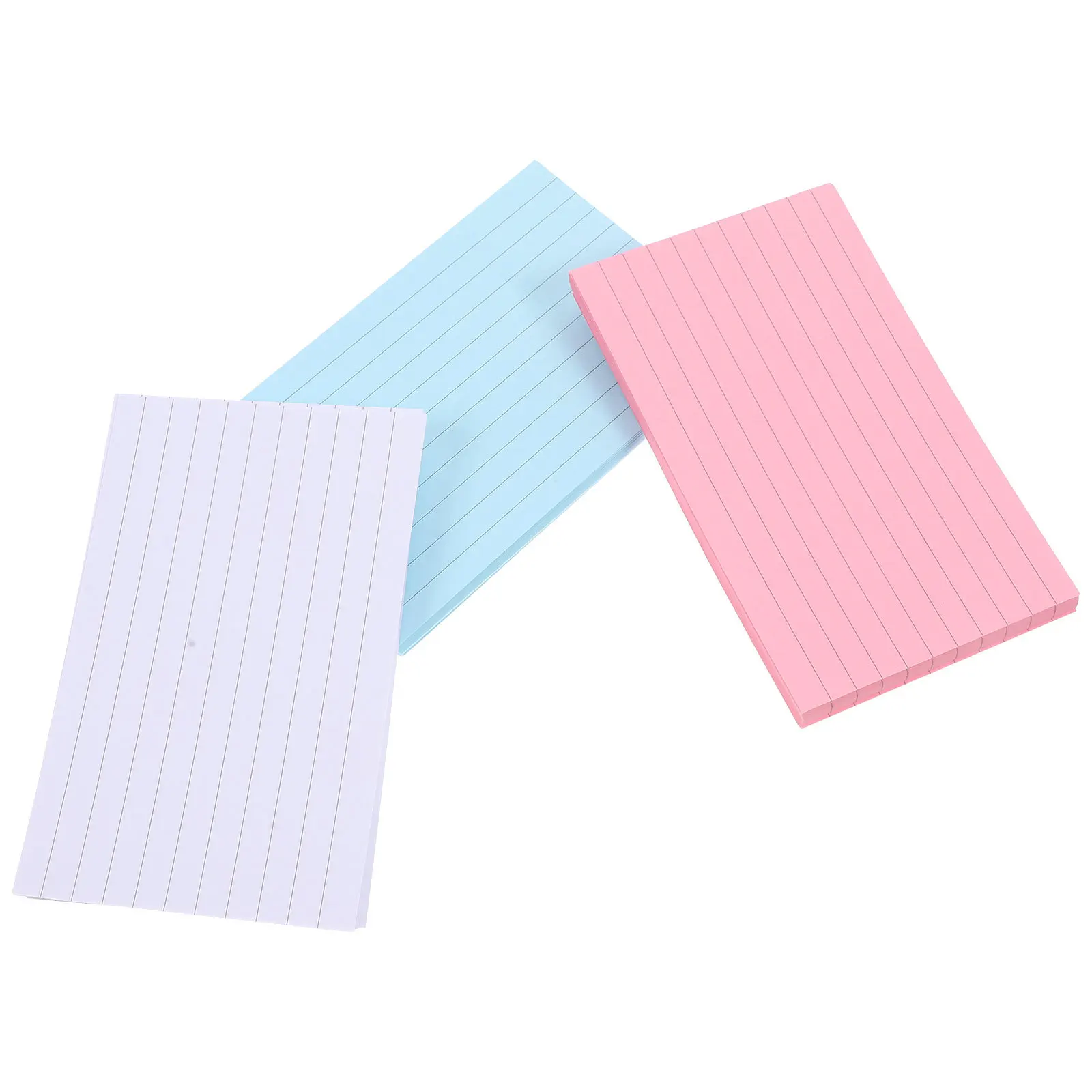 3 Books Memo Pads Self Adhesive Lined Notepad Portable Note Pads for Office School Home Daily Use Memo Stickers
