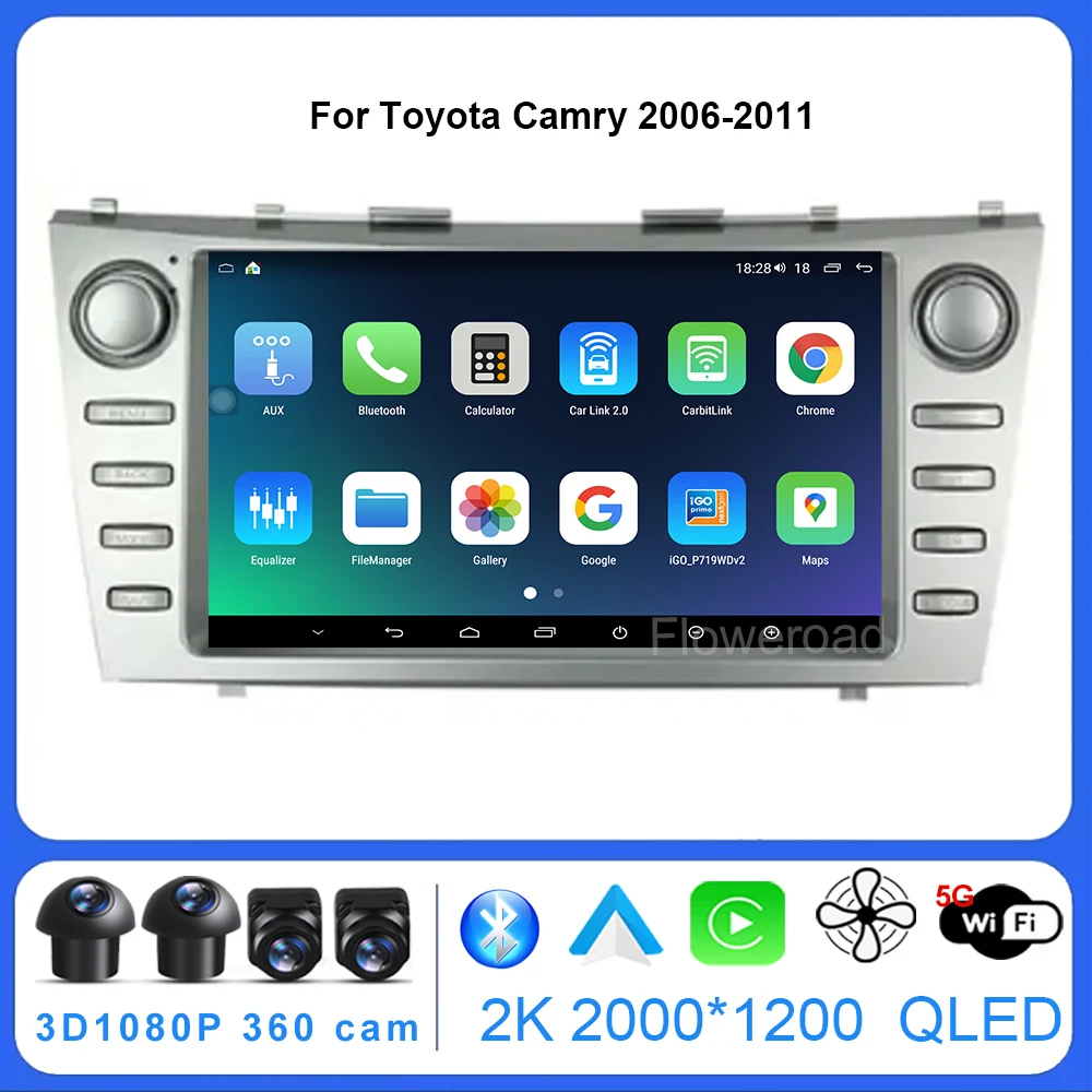 

Android13 FYT7862 For Toyota Camry 2006-2011 Car Radio Multimedia Carplay Video Player Navigation stereo GPS DSP 5GWiFi BT5.0