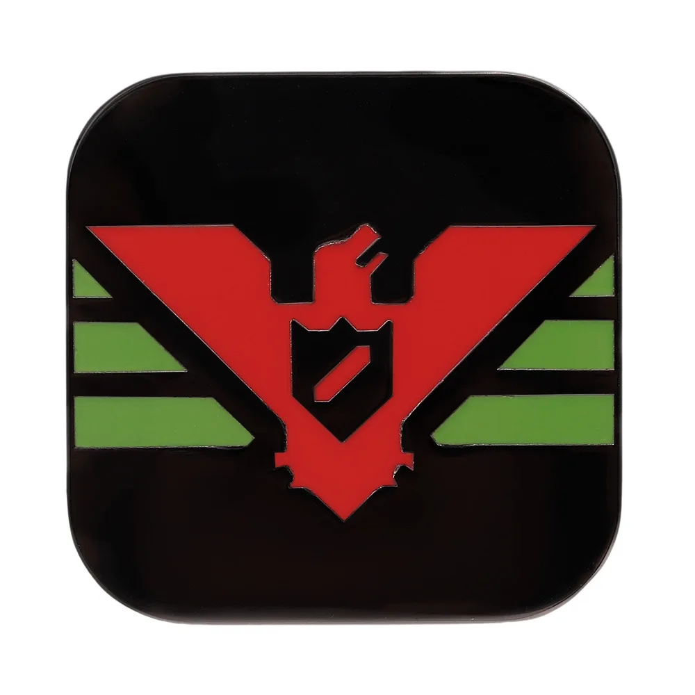 Abstract Crest Symbol Lapel Pin Square Black Base Enamel Brooch Eagle Shield Totem Badge for Clothing Bag Gamer Small Present