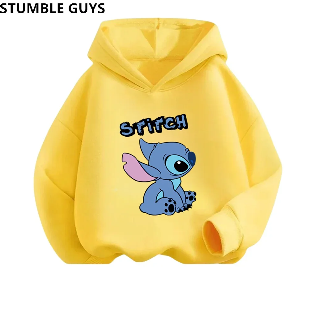 Children's Trucksuit Sweatshirts Stitch Spring Autumn Long Sleeves Hoodies Clothes Boys Clothes Girls Stich Cartoon Casual Tops