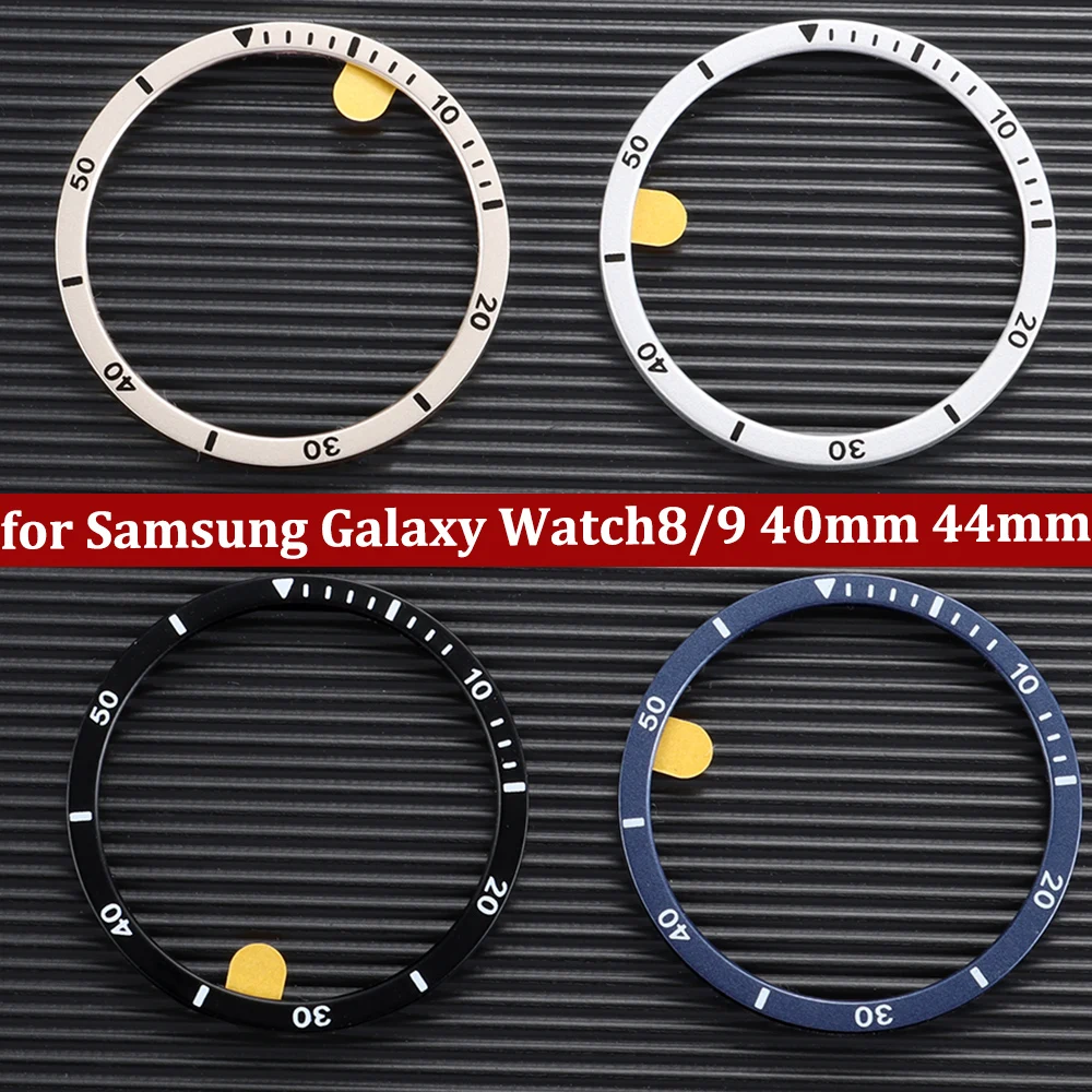 Bezel-Ring für Samsung Galaxy Watch8/9 40mm 44mm Gehäuse Schutz-Metallrahmen Zeit-/Geschwindigkeitsskala-Abdeckung Stoßfänger-Zubehör