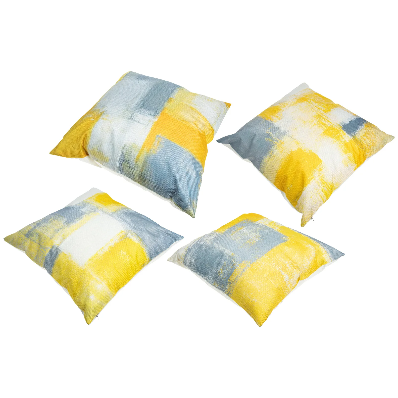 

4Pcs Oil Painting Throw Pillow Covers Square Decorative Pillowcase for Sofa Bed Chair Living Room Home Decor Cushion Protector