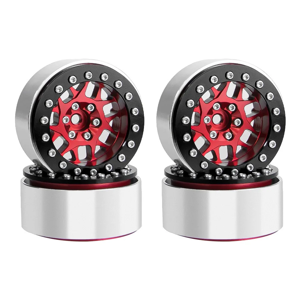 

4PCS CNC Aluminium 1.3" Beadlock Wheel Rim Wheel Hub for TRX4M Axial SCX24 FMS FCX24 1/18 1/24 RC Crawler Car Upgrades