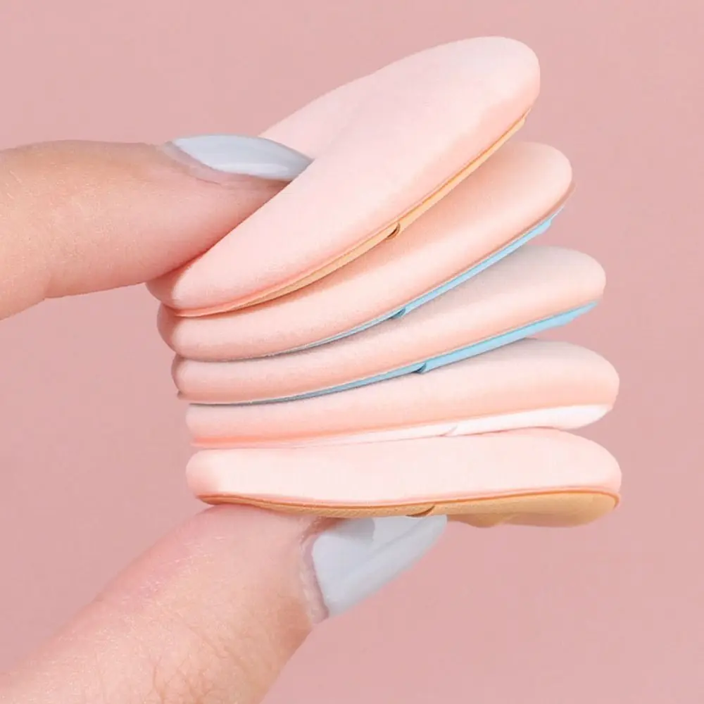 6/10 szt. Mini Poduszeczki na Palce Cienkie z Pudełkiem do Przechowywania Poduszka Powietrzna Pędzel do Pudru Dwufunkcyjny Wielokrotnego Użytku Mieszane Gąbki Kosmetyczne