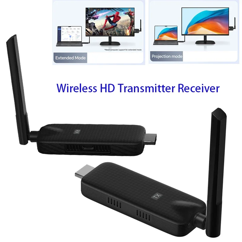 

Screen changer Wireless HD Transmitter Receiver Screen Mirroring Receiver Extension Display Miracast Airplay Dual band 2.4G 5G