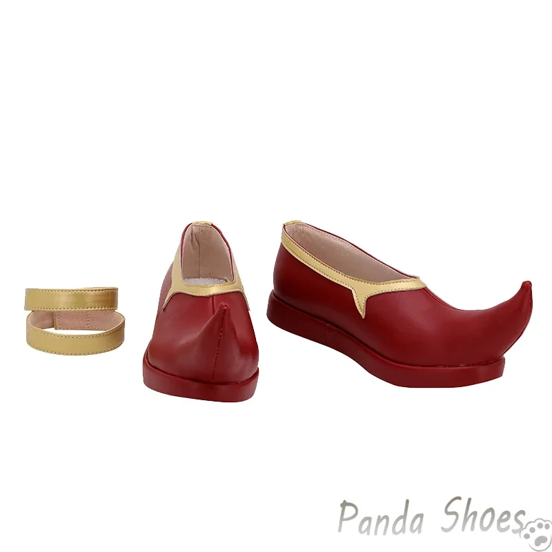 Rem Ram Re ontariCosplay Chaussures, Anime Cos Bottes Rouges, Comic Rem Aladdin Cosplay Costume Prop Chaussures pour Con Halloween Party