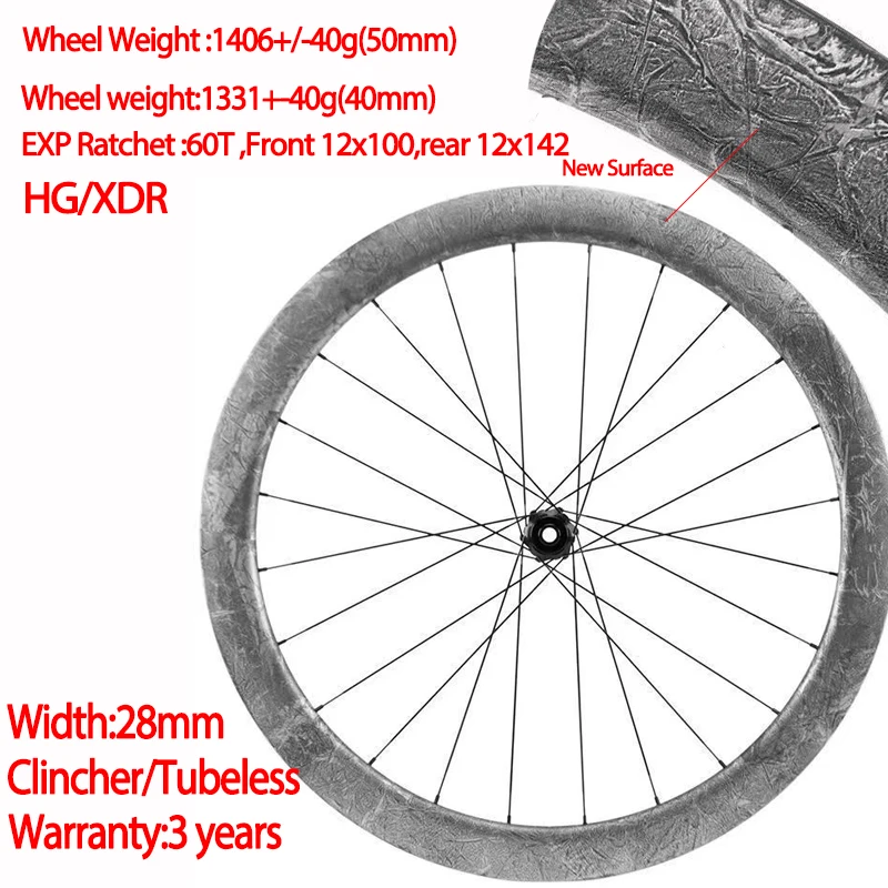 

Carbon Road Bike Disc Clincher Wheel 35/50mm Super Light Width 28mm Tubeless Hub 60T Ratchet EXP Gravel Wheelset Pillar 1420