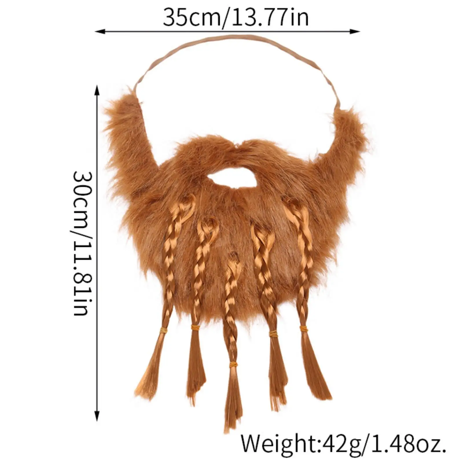 False Mustache Funny Fake Mustache Costume Beard Lightweight Novelty Disguise with Textile Backing Faux Synthetic Hair