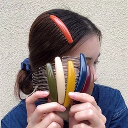 Solid Color Women Banana Comb Clip Women Lazy Hair Comb Vintage Korean Hair Accessories New Arrival Comb Clip Hair Accessories