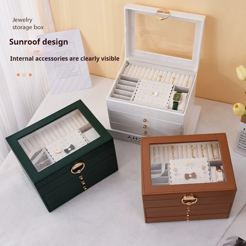 transparent-window-jewelry-box-large-capacity-four-layer-multi-functional-jewelry-storage-box-necklace-stud-earrings-bracelet