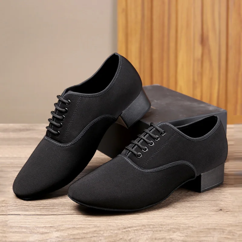 Fashion Men Standard Dance Shoes Ballroom Shoe Breathable Low-heel Practice Competition Men Modern Dancing Dance Sport Shoe