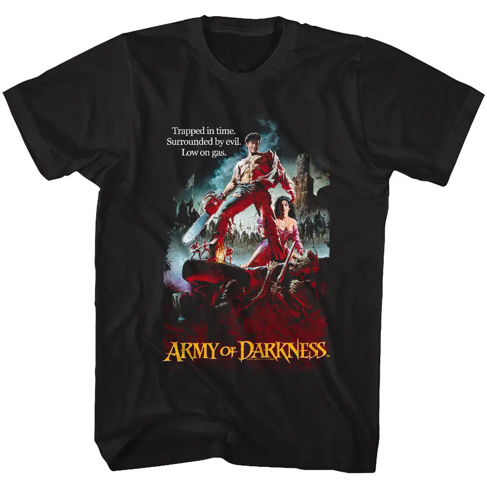 

Army Of Darkness Movie Poster Trapped In Time Surrounded By Evil Men's T Shirt