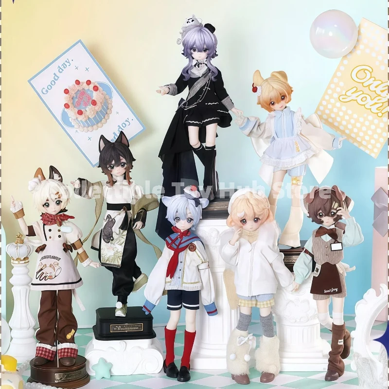 Auf Lager Miraidolls Box Furry 1/8 Bjd Blind Box 20cm Bewegliche Plüschpuppe Pelziges Tier-Charakter Sammlerstück Spielzeug Geschenk Kawaii