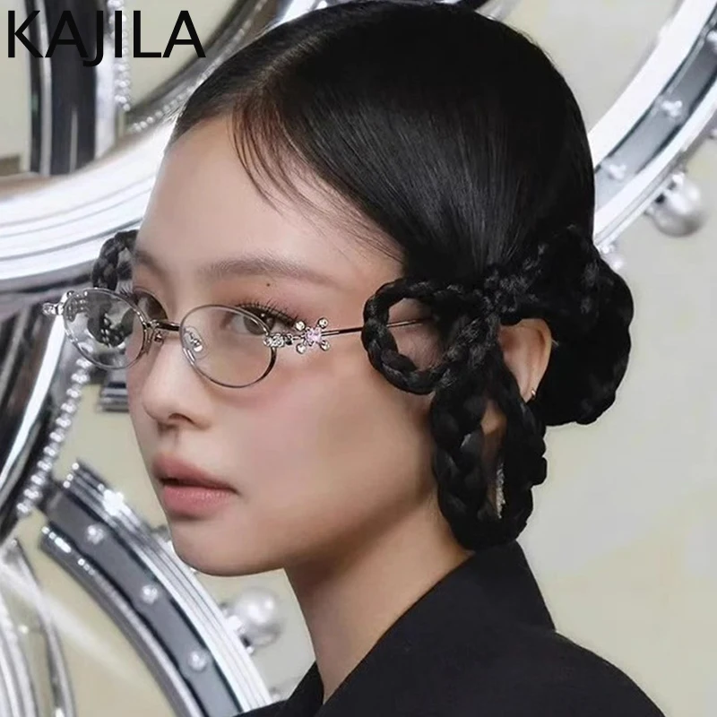 

Small Frame Y2K Punk Oval Metal Sunglasses Women 2025 Luxury Brand Anti-Blue Light Prescription Sun Glasses Vintage Eyewear