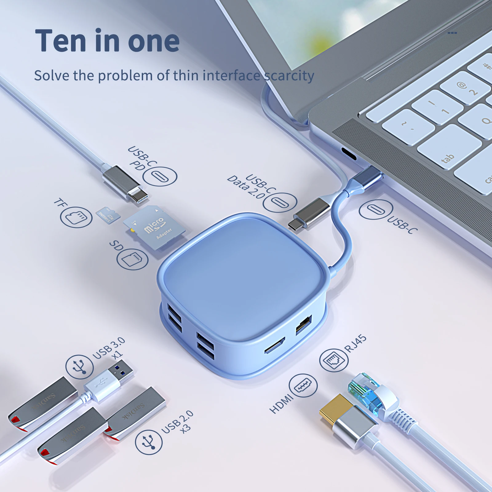 usb c hub Type-c to HDMI-Compatible Adapter Dock Station 4K 30HZ PD Charging Compatible Type C HUB for MacBook air PRO Laptops
