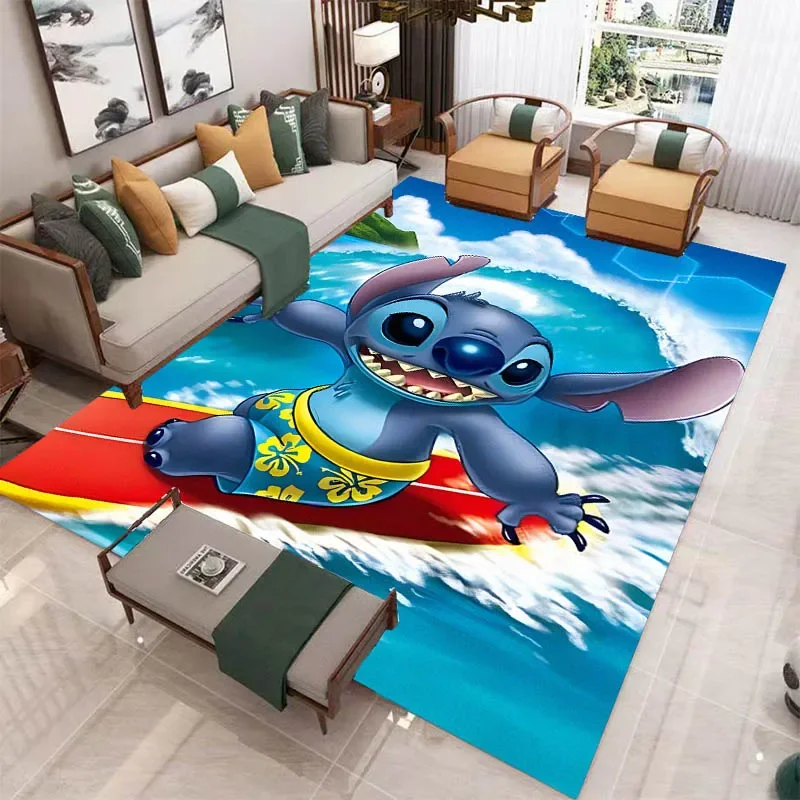 Cute cartoon Lilo&Stitch printed carpet kitchen mats Non -slip carpet outdoor carpets area rug bedroom decor birthday gift