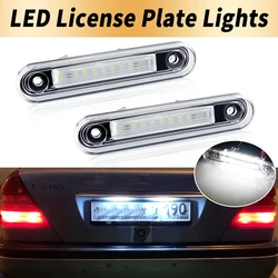 1 Pair White Canbus LED License Plate Light for Mercedes-Benz W124 W201 W202 Car LED License Number Plate Light Auto Accessories
