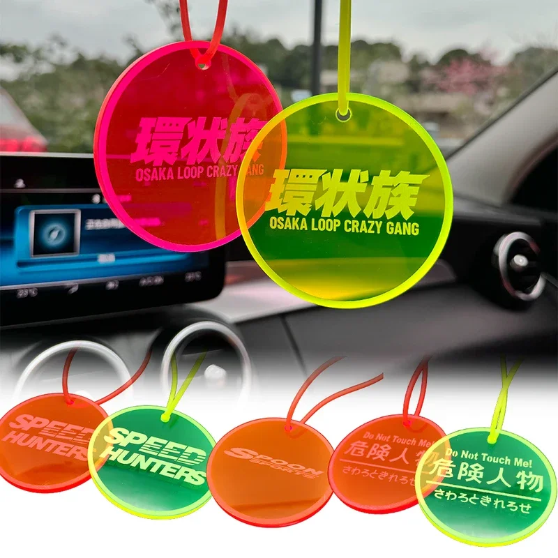 JDM RACING Style Acrylic Creative Car Rearview Mirror Pendant Interior Accessories Anging Ornament Auto Styling Spoon NO GOOD