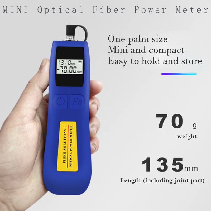 Probador de potencia de fibra óptica TL537Mini, herramientas de medidor de potencia de Puerto Fc, fotómetro de fibra óptica de mano