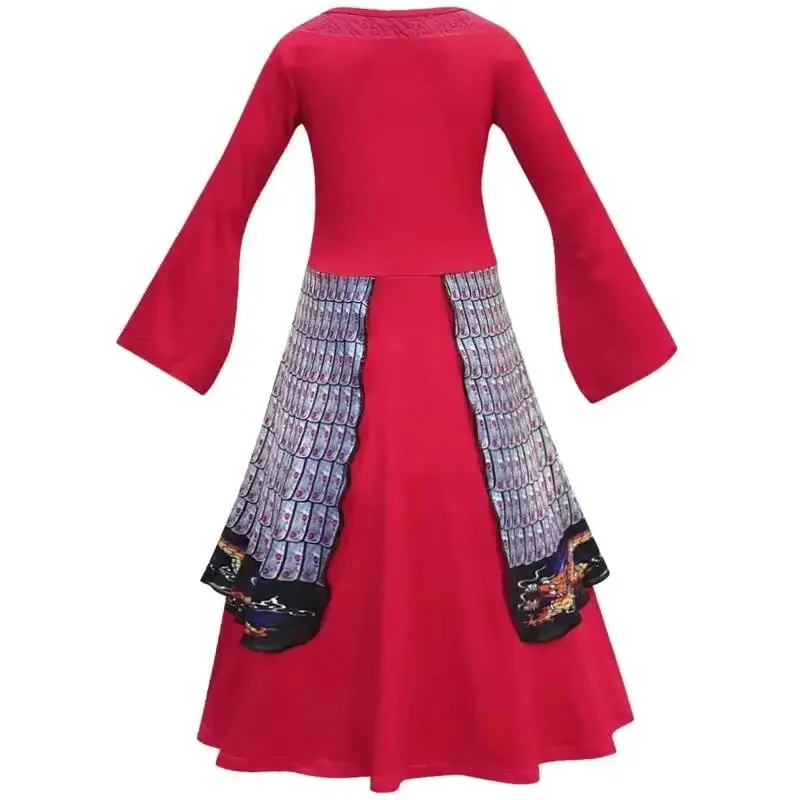 

3'x,4'f\6/5;e,8\v,5/Halloween Princess Costumes For Girls Wig Chinese Traditional Dress Red Gown Children Hua Mulan Swf;5,b'7\k.