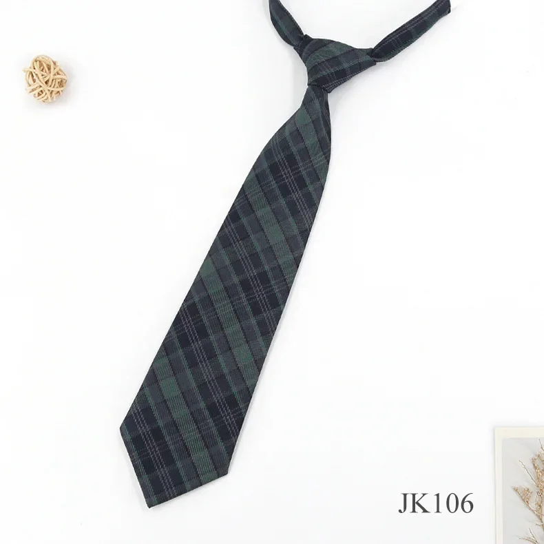 Skinny Necktie for Women Men Lazy JK Ties Wedding Graduation School Uniform