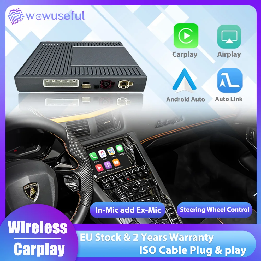 Wireless CarPlay For Lamborghini Aventador LP700 2011 12 13 14 15 16 years Android Mirror Link AirPlay CarPlay Function