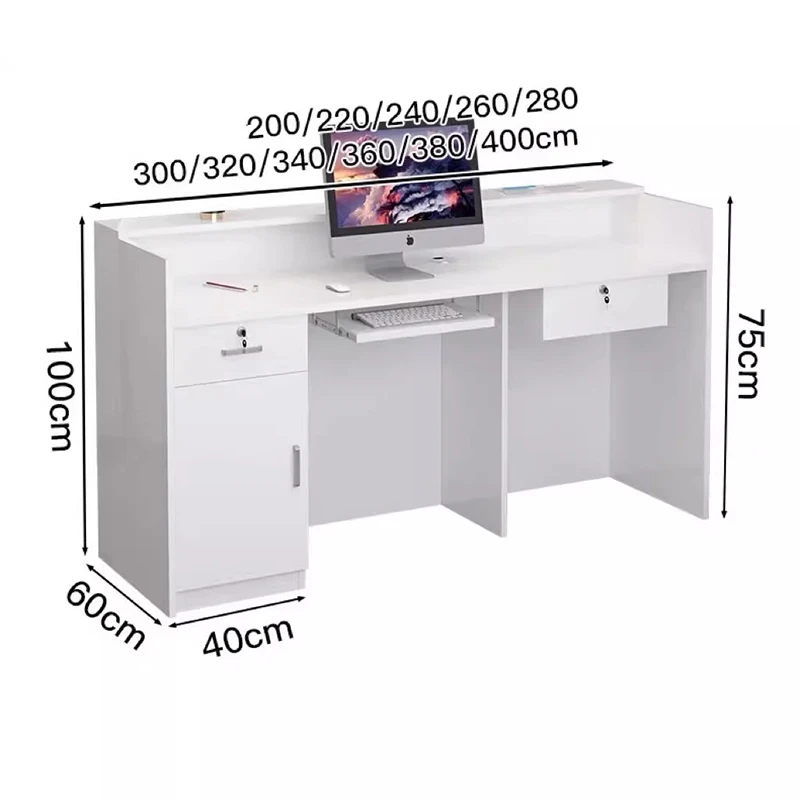 Unique Design Reception Counter Creative Trendy Classic Versatile Reception Desk Simple Trendy Tresen Rezeption Office Furniture