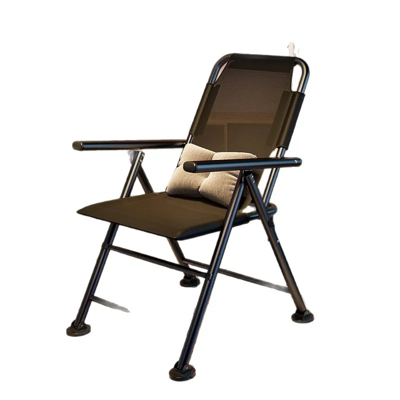 Recliner Household Foldable Outdoor Camping Chair Lunch Break Balcony Leisure Chair Office Nap Back Chair