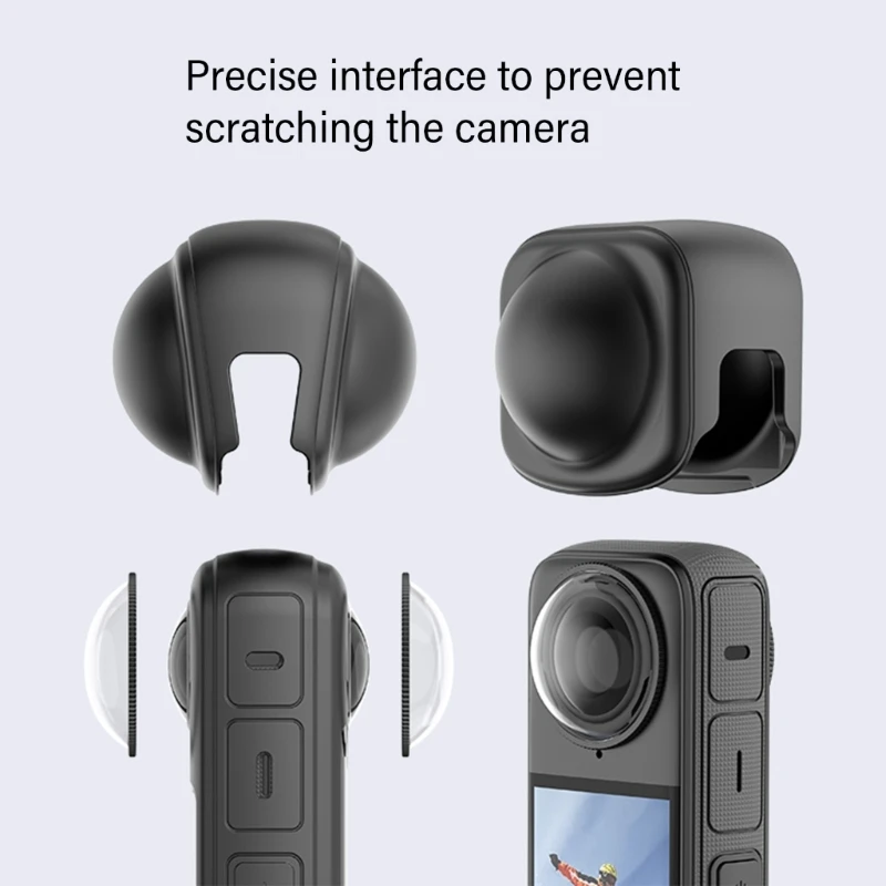 Copriobiettivo in silicone per protezione della fotocamera sportiva 1 pezzo