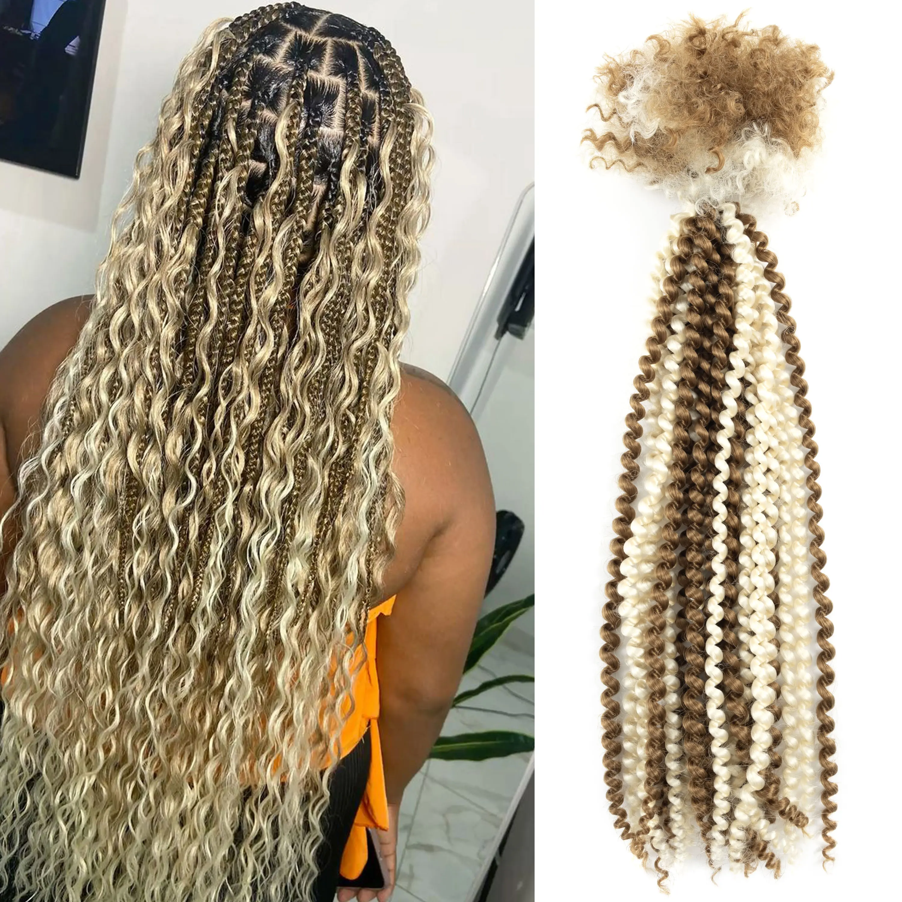 

100г/упак. # P27/613 Разноцветные американские синтетические волосы, роскошные синтетические волосы для париков и наращивания