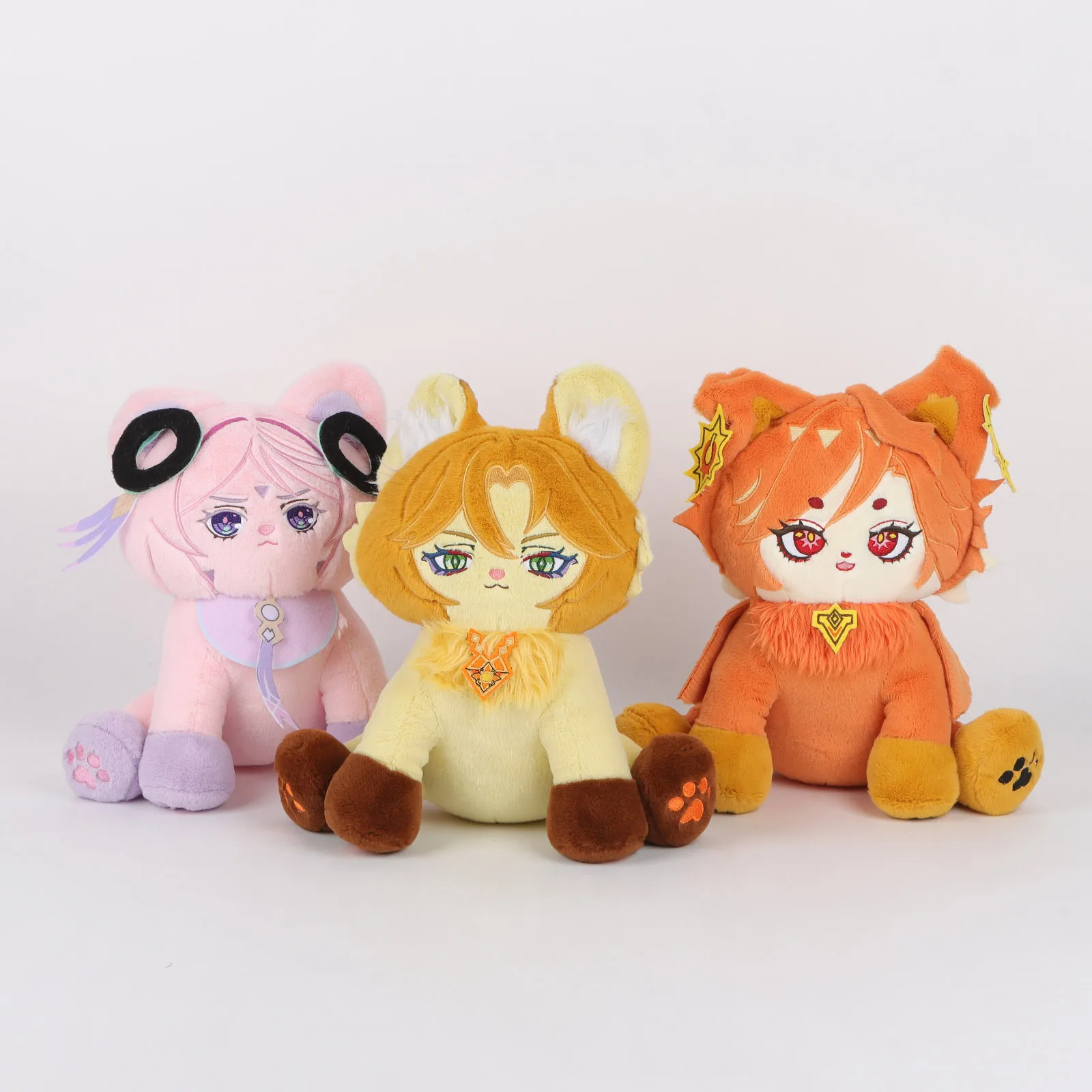 Genshin Impact Furina Meow Plush Toy, boneca de desenho animado, Yong Koholasaurs, jogo de anime, gato, presentes para crianças