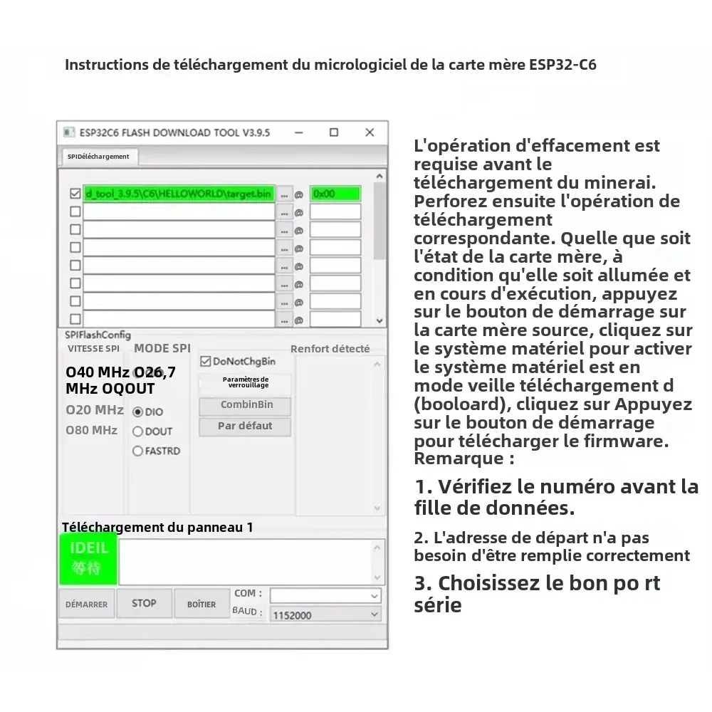 Image 5: Carte de développement ESP32-C6 WiFi6 + Bluetooth5.0 + ZigBee3.0, carte de base ESP32 ESP32-C6-DevKitC type-c pour Arduino