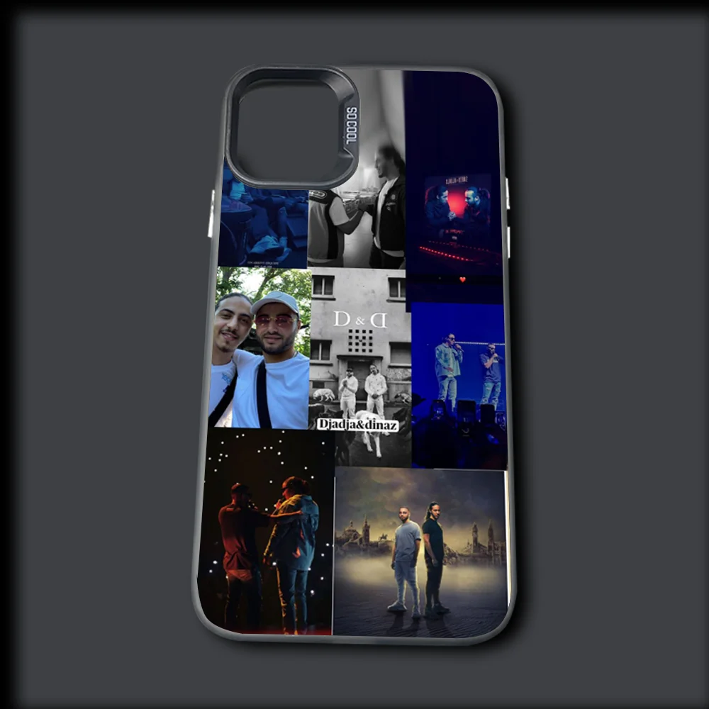 Djadja D-Dinaz Rapper Telefoonhoesje voor iPhone 16,15,14,13,12,11, Mini, Pro, MAX Grijs Drop Matte Schokbestendige Soft Cover