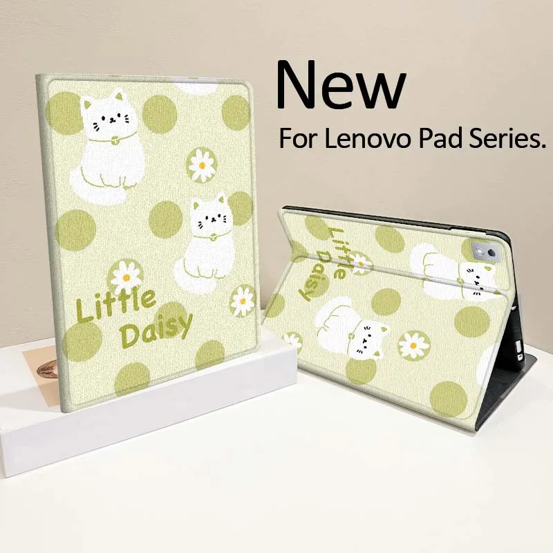 

White Animal Pattern For Lenovo Tab Xiaoxin Pad 700 Y900 Gen4 K10 P11 GT K11 3rd P11 P12 Plus Pro Gen Tablet Case