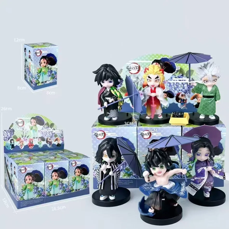 鬼滅の刃 竈門炭治郎 竈門禰豆子 アニメフィギュア ブラインドボックス 12個入り クリエイティブな個性的な置物モデル サプライズボックス
