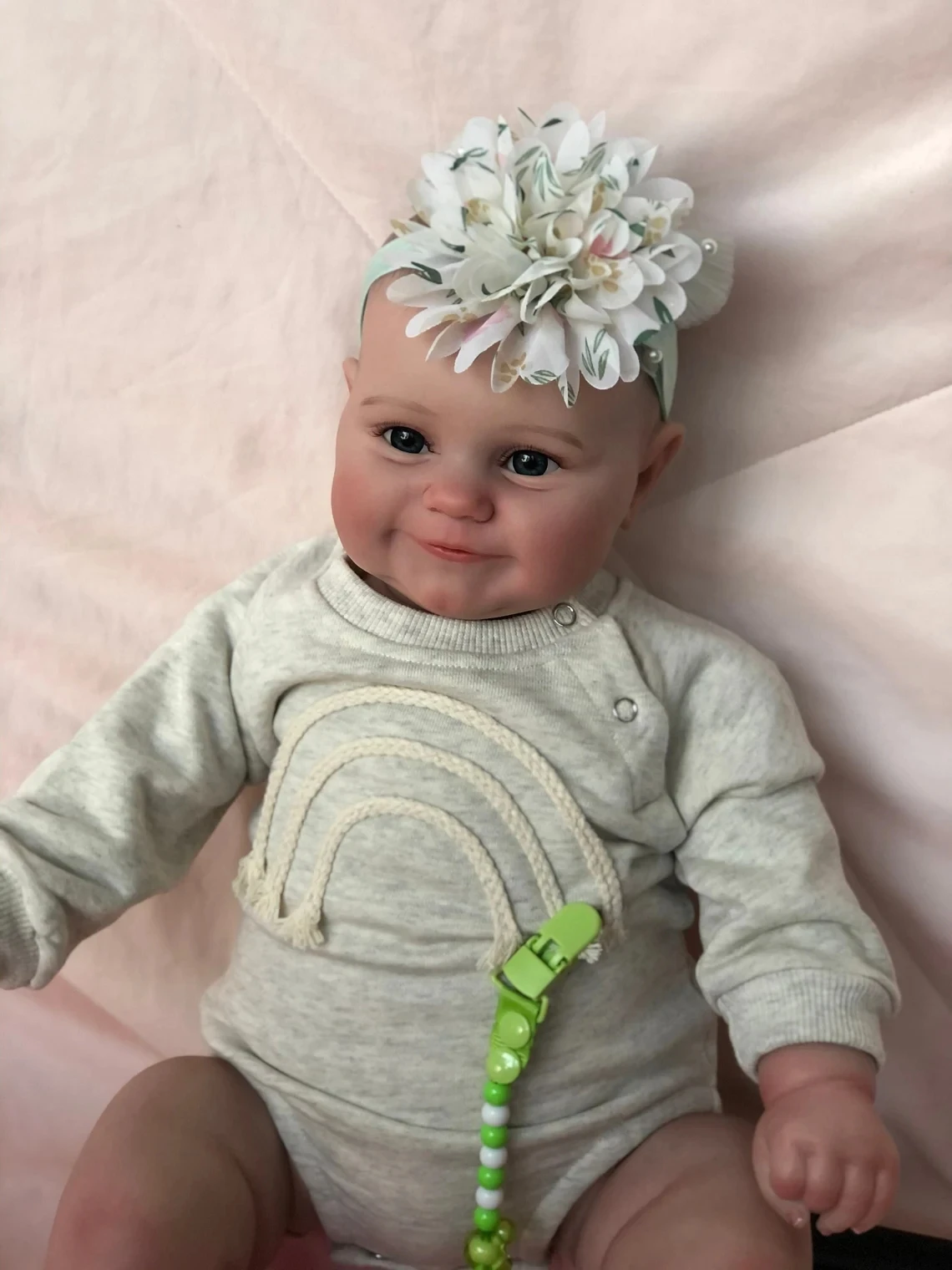 Finished Painted Bebe Reborn Dolls 50CM Full Body Silicone Baby Girl Doll Maddie Hand-details Paint with Visible Veins 3D Skin