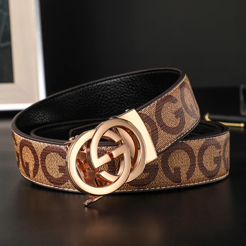 New Width 3.4cm Women\'s Belt Formal Real Leather Canvas Belt Women High Quality Metal Buckle Male Belt for men jeans work belt