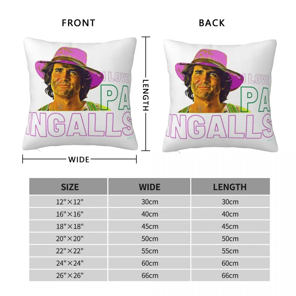 Charles Ingalls Pa Ingalls Pillowcase Polyester Linen Velvet Pattern Zip Decor Sofa Seater Cushion Cover Wholesale 18