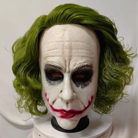 Christmas Clown mask, clown smiling face, joker mask, cosplay movie character, holiday costume