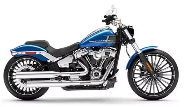 Brand new, original 2024 Softail Breakout cruiser motorcycle, 1000-1500cc engine, top speed 80 km/h.