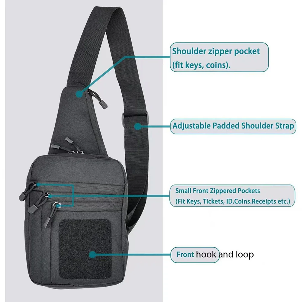 FzcSpeed Taktischer Rucksack Verdeckte Tragetasche Multifunktionale Wasserdichte Umhängetasche für Schießsport, Wandern und Outdoor-Aktivitäten – Detail 7