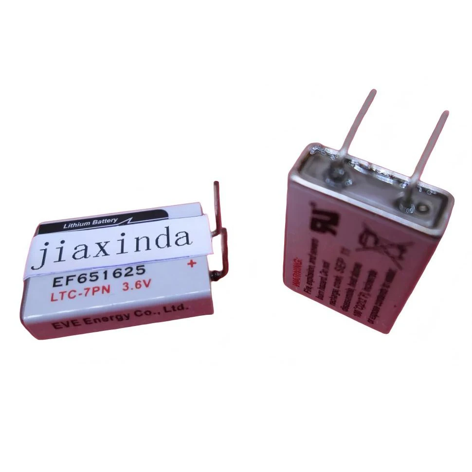 2pcs/lot HOT NEW EF651625 651625 battery 3.6V Lithium and square lithium battery batterise feet leg dip2