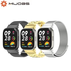 Xiaomi Redmi Watch 3 용 팔찌 Redmi Watch 3 용 스트랩 금속 마그네틱 손목 밴드 교체 스트랩 Smartwatch 액세서리